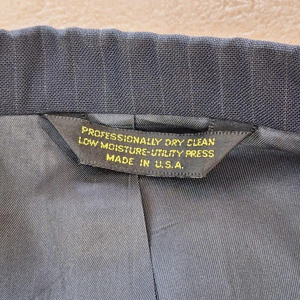 Vintage American Trend Suit Mens 50 41x28 Blue Stripe Single Vent 2 Btn 2 Piece